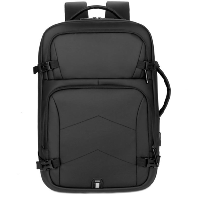 Hombres 17,3 mochila de nylon resistente del ordenador portátil del negro de la mochila BSCI del ordenador portátil de agua de la pulgada
