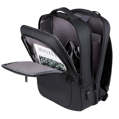 ODM resistente negro de agua de la mochila del ordenador de la moda de la mochila del ordenador portátil del negocio de BSCI