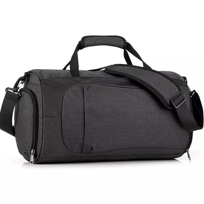 Bolso anti del gimnasio del bolso del viaje del hurto del poliéster con el compartimiento mojado del zapato del bolsillo
