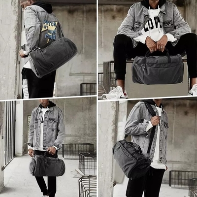 Bolso anti del gimnasio del bolso del viaje del hurto del poliéster con el compartimiento mojado del zapato del bolsillo