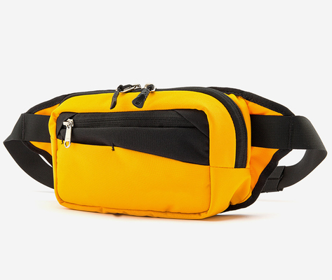 Poliéster de funcionamiento del paquete de la cintura de la cintura del bolso de la prenda impermeable al aire libre económica amarilla de la bolsa