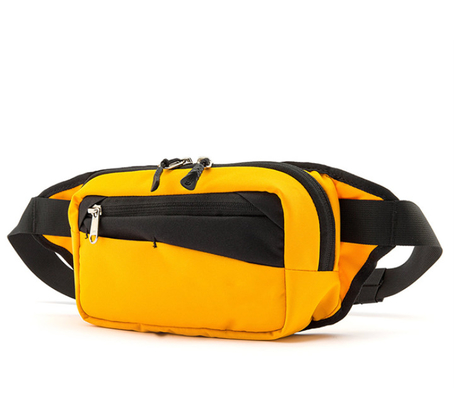 Poliéster de funcionamiento del paquete de la cintura de la cintura del bolso de la prenda impermeable al aire libre económica amarilla de la bolsa