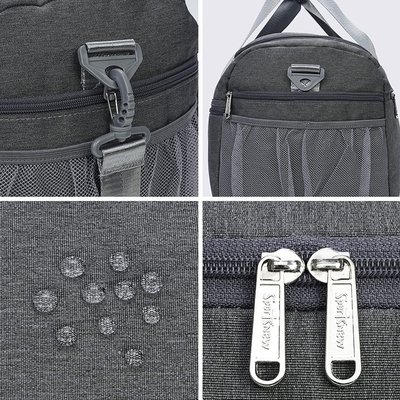18&quot; petate anti del bolso del viaje del hurto del gimnasio con el bolsillo mojado del compartimiento del zapato