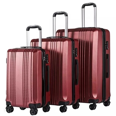 La cremallera doble TSA del viaje del ABS del equipaje de Hardside de la maleta impermeable de la carretilla cierra 4 ruedas del hilandero