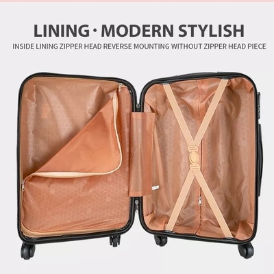 Poliéster que alinea difícilmente a Shell Luggage Set 24&quot; PC Pp Carry On de la cerradura 3 del equipaje de Tsa de la maleta de la carretilla