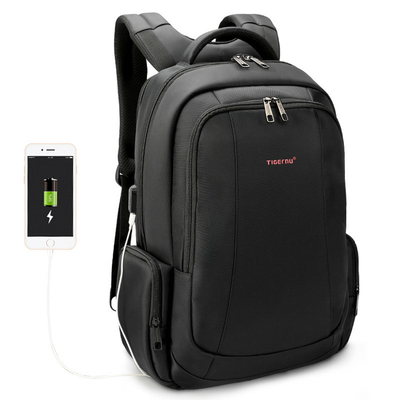 Mochila del ordenador portátil del viaje de negocios de la carga por USB de BSCI para los hombres los 29*9*20cm