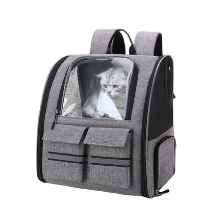 Carretilla del animal doméstico del portador del animal doméstico de la mochila de Cat Carrier With Wheels Outdoor del perro portátil