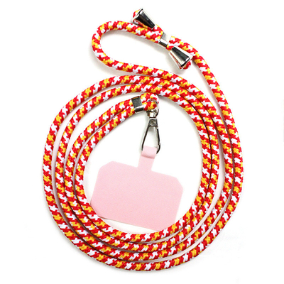 Correa universal de Lanyard Adjustable Nylon Neck Phone del teléfono del ODM con el metal del remiendo