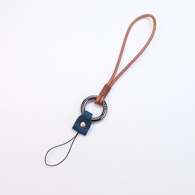 Correa universal del teléfono de Lanyard Strap Adjustable Leather Neck del teléfono del OEM con el metal del remiendo